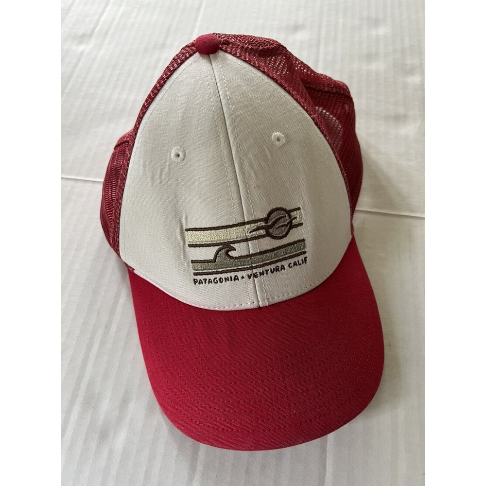 Patagonia Hat Cap Unisex Snap Back Red Ventura CA Seascape Outdoors Hiking